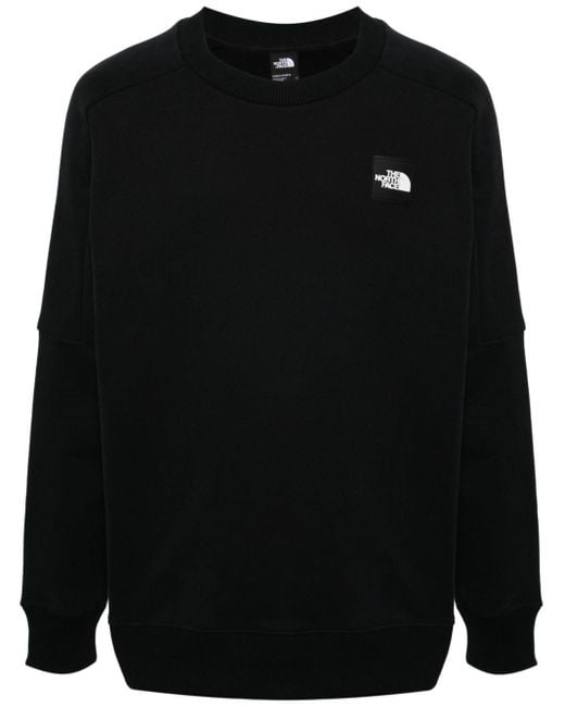 The North Face Black Rubberised-logo Cotton Sweatshirt for men