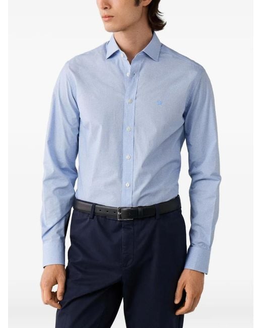 Hackett Pimlico Geruit Overhemd in het Blue voor heren