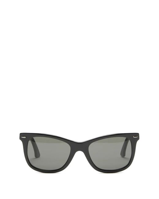 Acne Gray Logo-Detail Square-Frame Sunglasses