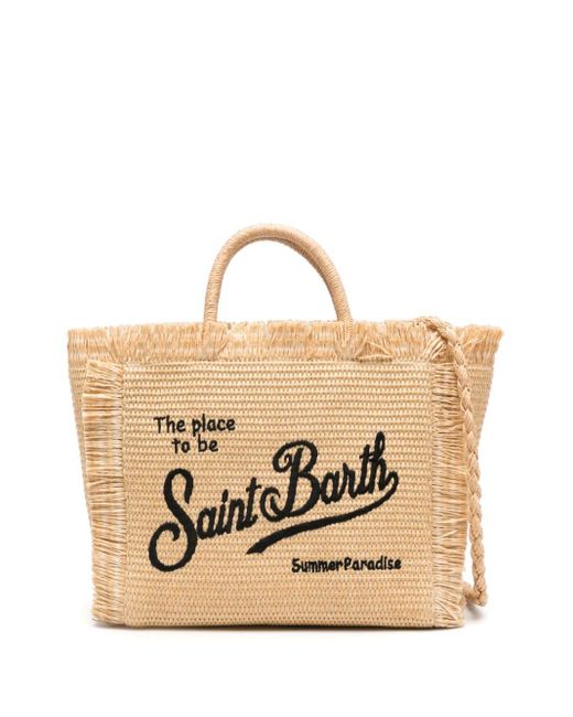 Mc2 Saint Barth Natural Colette Fringed Beach Bag