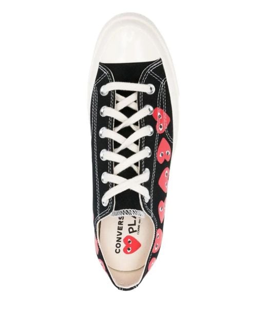 COMME DES GARÇONS PLAY White X Converse Chuck 70 Heart-Print Canvas Sneakers