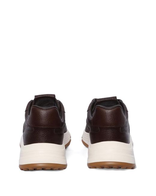 Hogan Brown Leather Trainers for men
