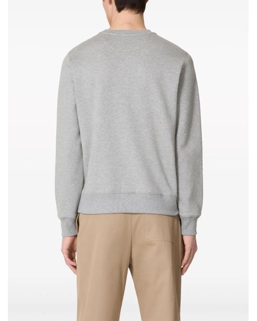 Valentino Garavani Gray Logo-Print Cotton Sweatshirt for men