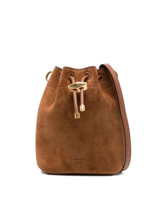 Mini Sac Seau Cinch À Lien De Resserrage Jimmy Choo en coloris Brown