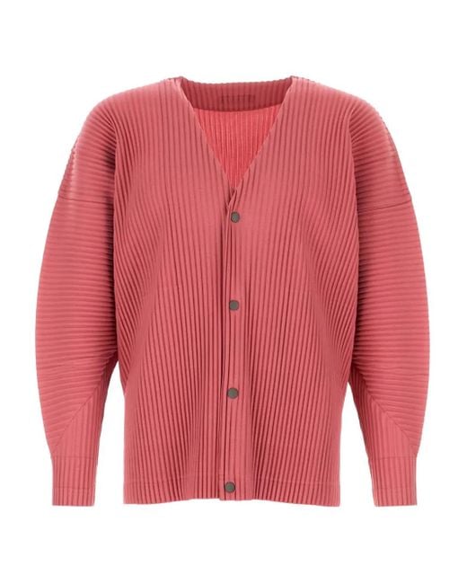 Homme Plissé Issey Miyake Pink Monthly Color April Cardigan for men