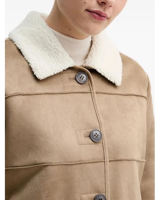 Benetton Natural Collared Buttoned Jacket