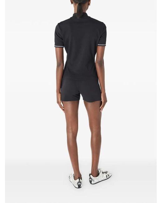 MARINE SERRE Black Short À Lien De Resserrage
