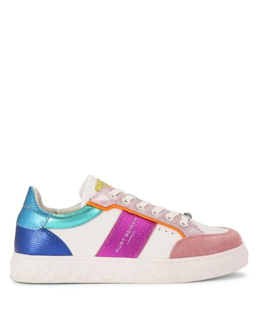 Kurt Geiger Pink Kensington Slim Cupsole Sneakers