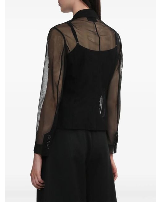 Simone Rocha Black Crystal-Embellished Shirt