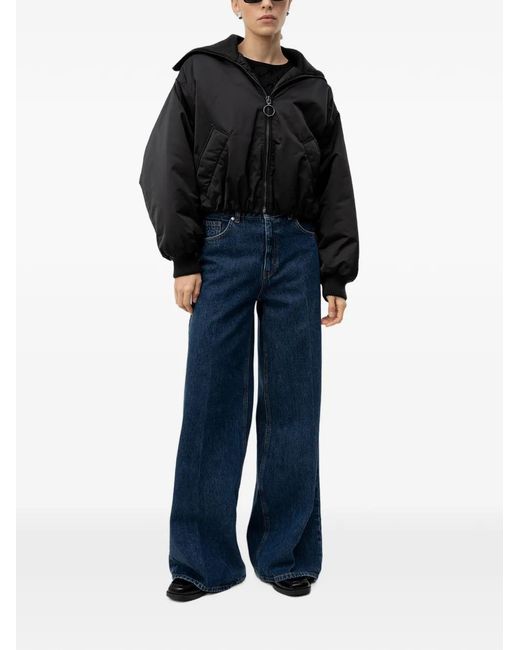 HUGO Black Padded Bomber Jacket