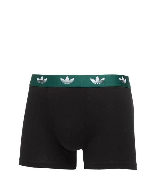 Adidas Black Logo-Waistband Trunks for men