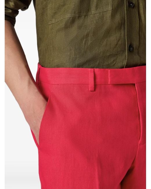 Paul Smith Tapered-Fit Linen Trousers for men