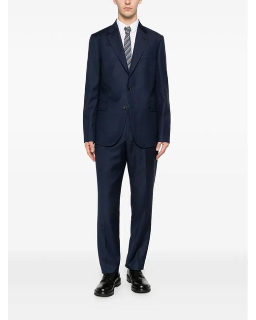 Paul Smith Blue Single-Breasted Suit for men