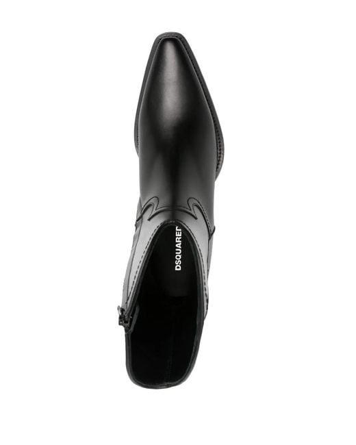 DSquared² Black Vintage Cowboy Boots for men