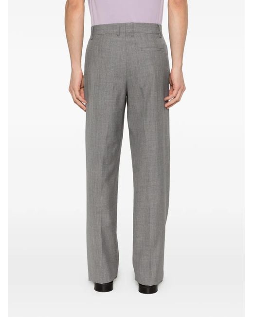 Moschino Gray Straight Trousers for men