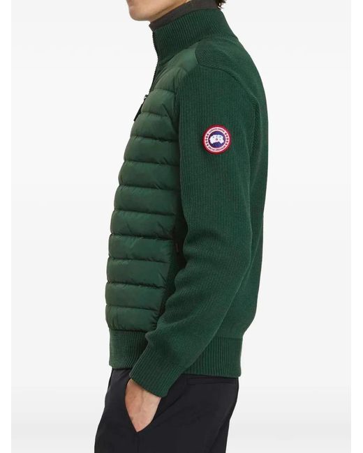 Canada Goose Green Hybridge Bomber Jacket for men