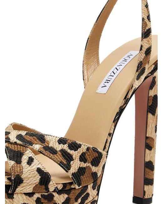 Aquazzura Metallic 130Mm Divine Plateau Heeled Sandals