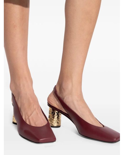 Givenchy Pink Square-Toe Slingback Pumps