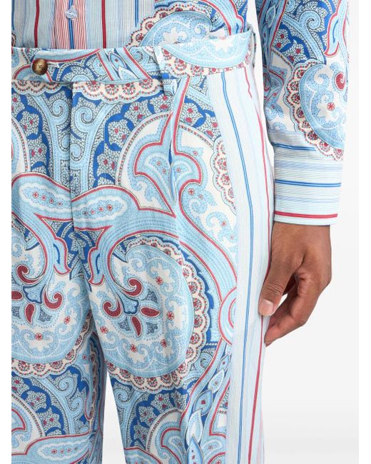Etro Gerade Hose in Blue für Herren