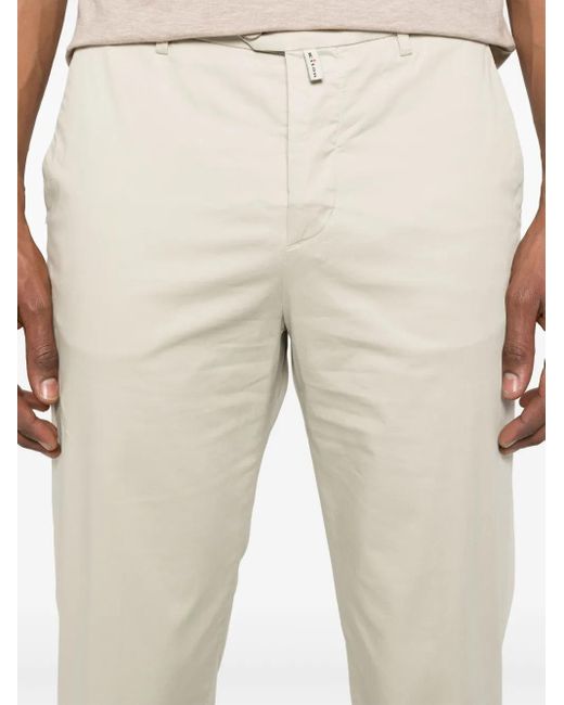 Kiton White Logo-Patch Chinos for men