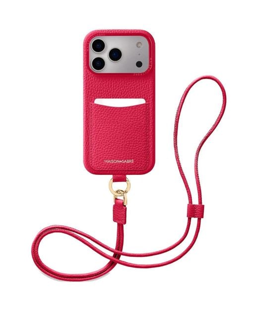 Maison De Sabre Red Sling Iphone 17 Pro Max Case