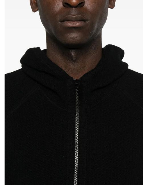 Stone Island Black Zip-Up Hoodie for men