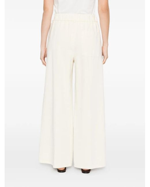Forte_forte White Pantalon À Taille Élastiquée