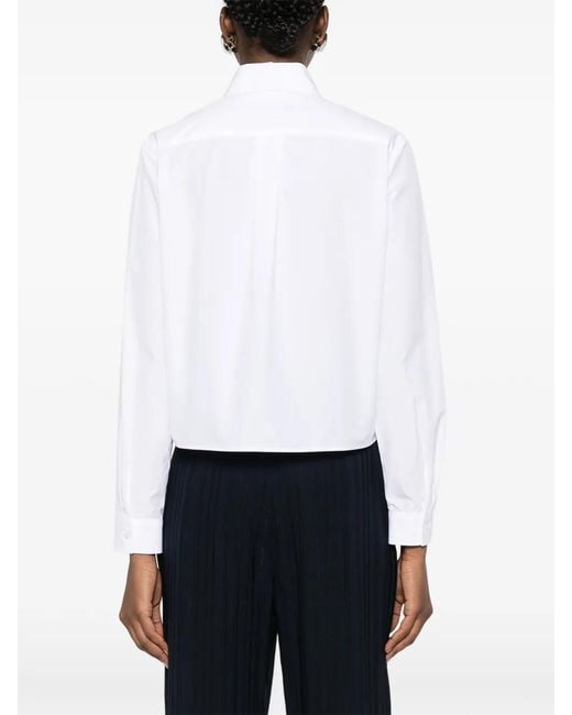 Fabiana Filippi White Crystal-Embellishment Shirt
