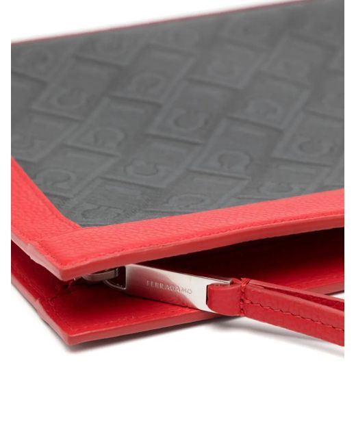 Pochette En Cuir Ferragamo pour homme en coloris Red
