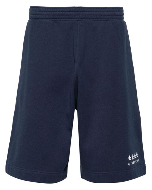 Givenchy Katoenen Shorts Met Logoprint in het Blue voor heren