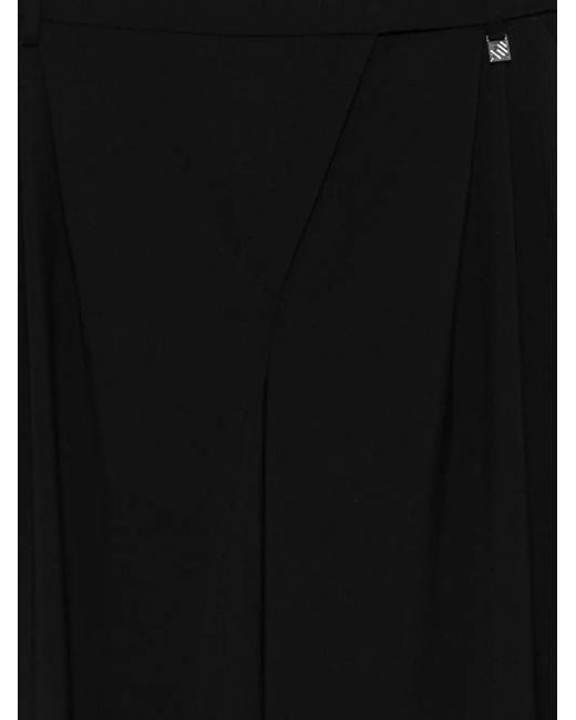 GIUSEPPE DI MORABITO Black Pleated Panel Trousers