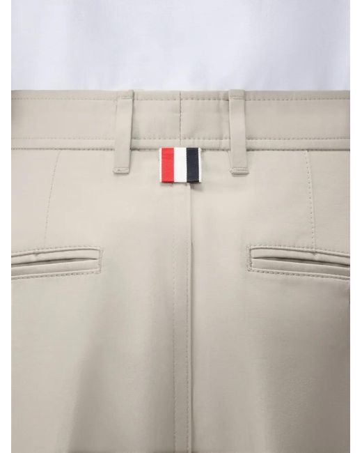 Thom Browne White Tapered Chino Trousers for men