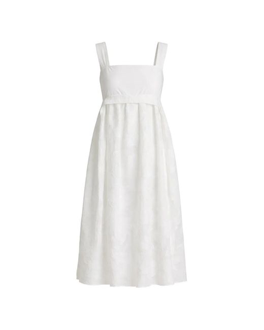 Vince White Tie-Waist Dress