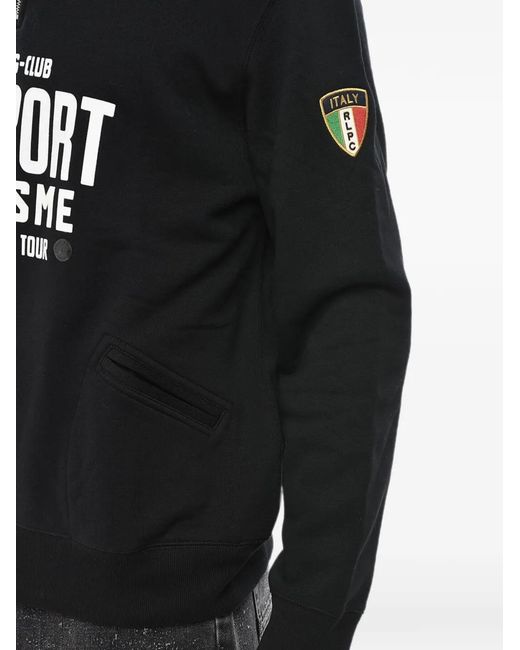 Polo Ralph Lauren Black Polo Sport Logo-Print Sweater for men
