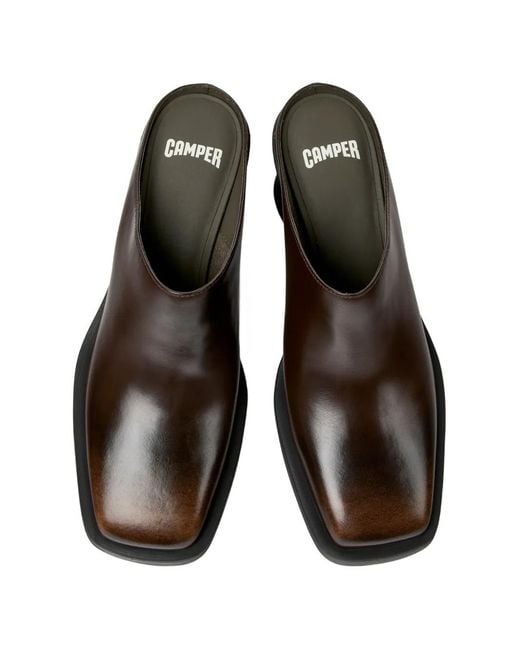 Camper Brown Louise Leather Mules