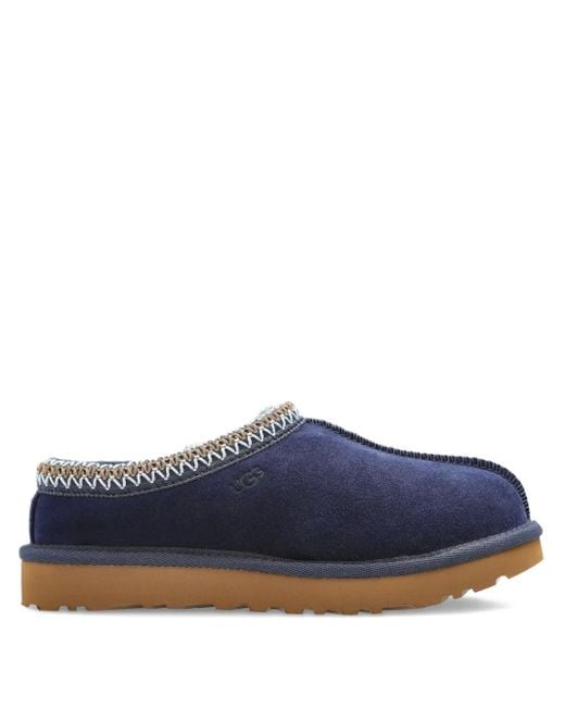 Ugg Blue Tasman Stitched-Trim Slippers