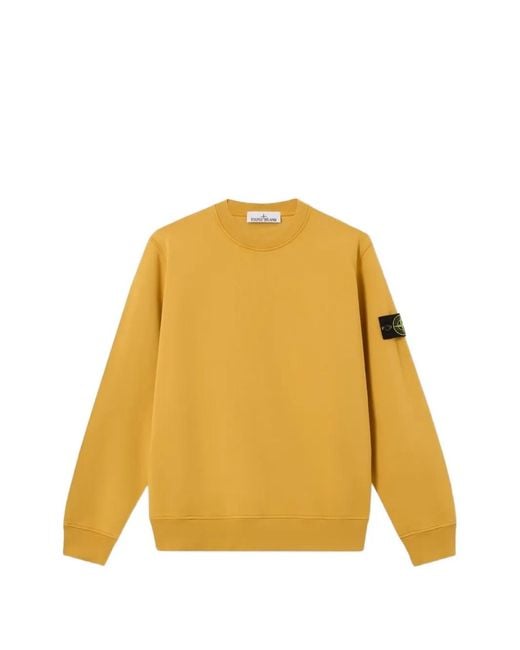 Pull À Patch Compass Stone Island pour homme en coloris Yellow