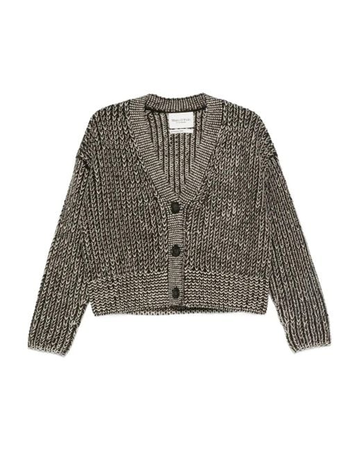 Marc O' Polo Brown Buttonned Knit Cardigan