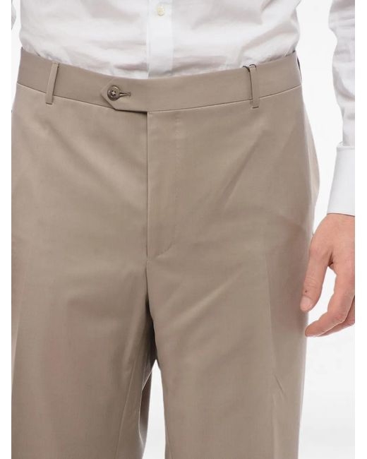Corneliani Natural Virgin-Wool Tailored Trousers for men