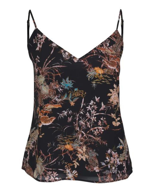 Haut En Soie À Fleurs L'Agence en coloris Black