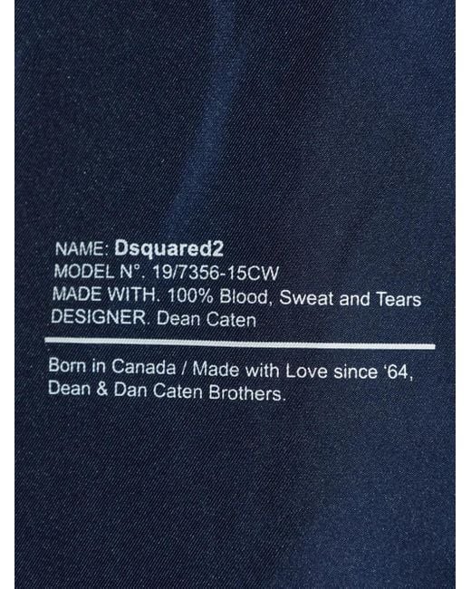 DSquared² Jas Met Fluwelen Manchetten in het Blue