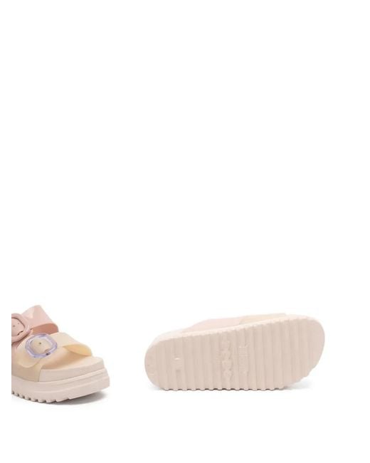 Melissa Pink Cozy Buckled Platform Sandals