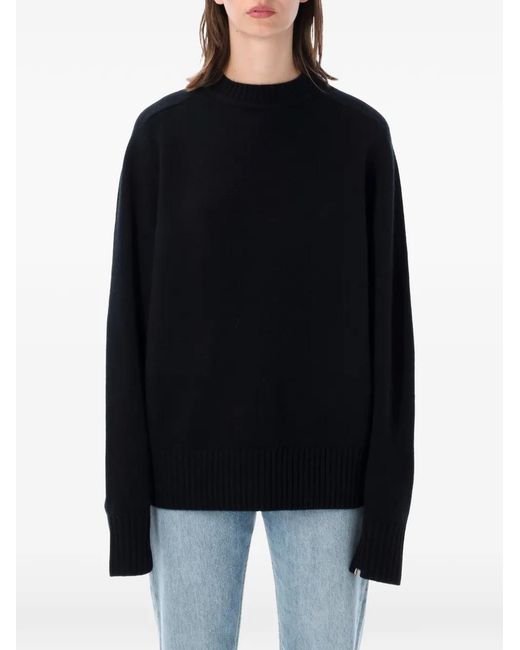 Extreme Cashmere Black Ordinary Crew Neck Sweater