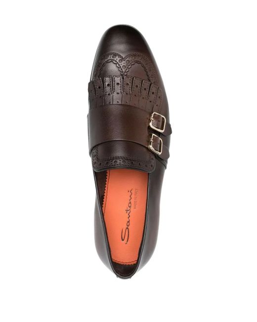 Santoni Gray Logo Shoes for men