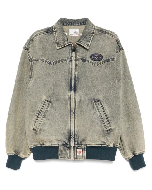 メンズ Aape By A Bathing Ape Aapeunvs ジップアップ ジャケット Gray