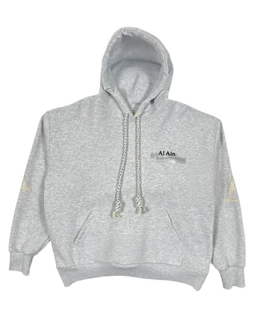 Al Ain Gray Graphic-Print Hoodie