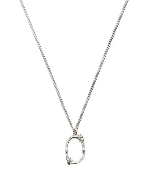 Emanuele Bicocchi Metallic Alphabet Pendant Necklace