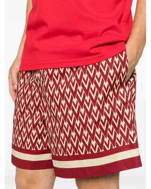 Valentino Garavani White Toute La V-Print Bermuda Shorts for men