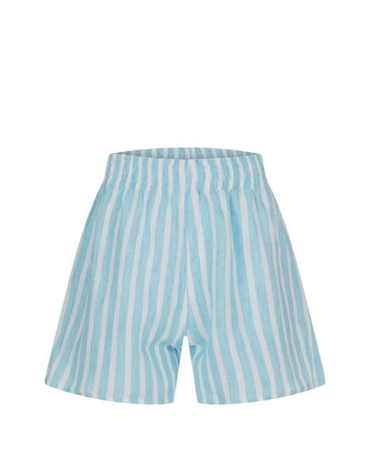 Paramidonna Blue Cora Striped Shorts