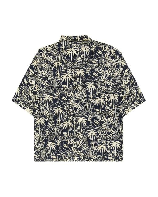 Laneus Gray Boxy Bowling Shirt